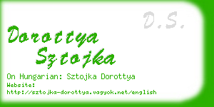 dorottya sztojka business card